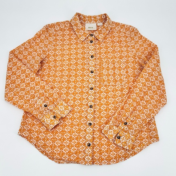 Anthropologie Maeve Petrin Floral Button Down Shirt - Picture 3 of 12